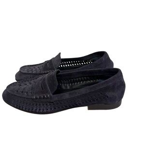 Veronica Beard Navy Suede Loafers 8.5 m